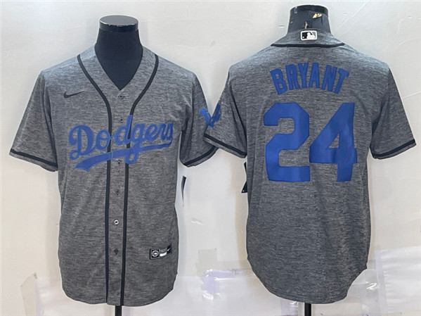 Los Angeles Dodgers #24 Kobe Bryant Gray Cool Base Stitched Jersey - Zenithce