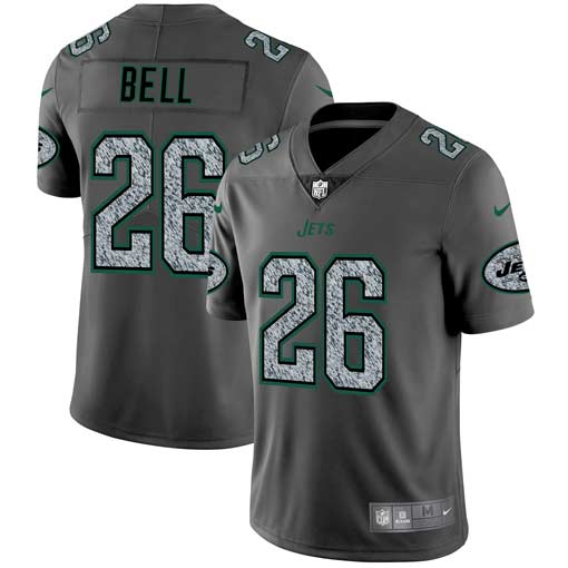 New York Jets #26 Le'Veon Bell 2019 Gray Fashion Static Limited Stitched Jersey - Zenithce