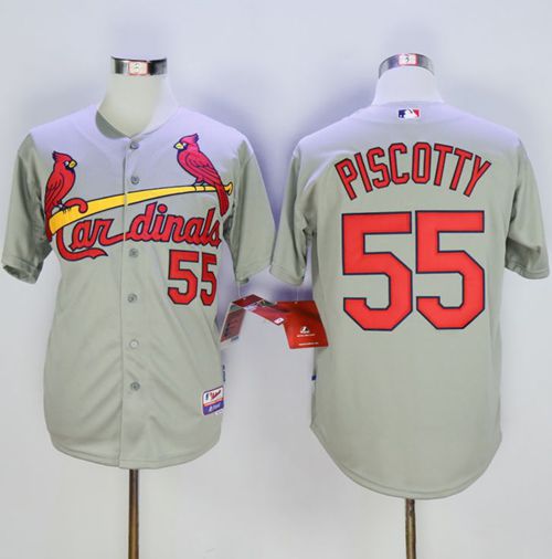 Cardinals #55 Stephen Piscotty Grey Cool Base Stitched Jersey - Zenithce