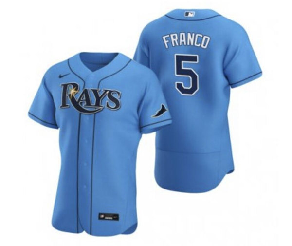 Tampa Bay Rays #5 Wander Franco Blue Flex Base Stitched Jersey - Zenithce