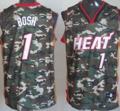 Miami Heat #1 Chris Bosh Camo Fashion Jersey - Zenithce