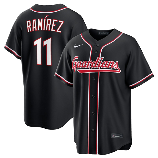 Cleveland Guardians #11 José Ramírez 2026 Black Out Stitched Jersey - Zenithce