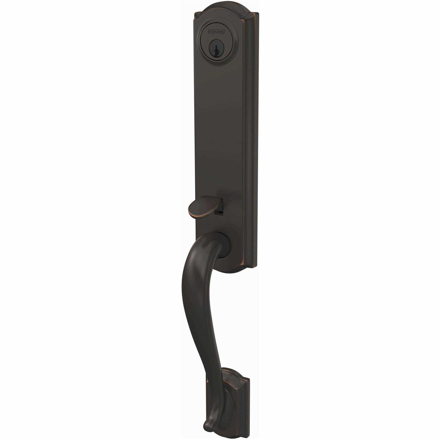 Schlage F60VADD619ACC Addison Handleset with Deadbolt and Door Lever and Rosette Finish - Zenithce