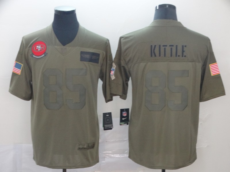 San Francisco 49ers #85 George Kittle 2019 Camo Salute To Service Limited Stitched Jersey - Zenithce