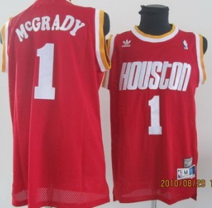 Houston Rockets #1 Tracy McGrady Red Swingman Throwback Jersey - Zenithce