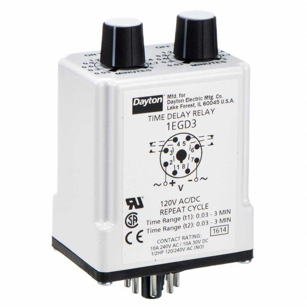 Dayton 1EGC7 Time Delay Relay - Zenithce
