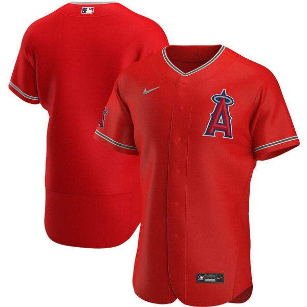 Los Angeles Angels Blank Red Team Logo Flex Base Stitched Jersey - Zenithce