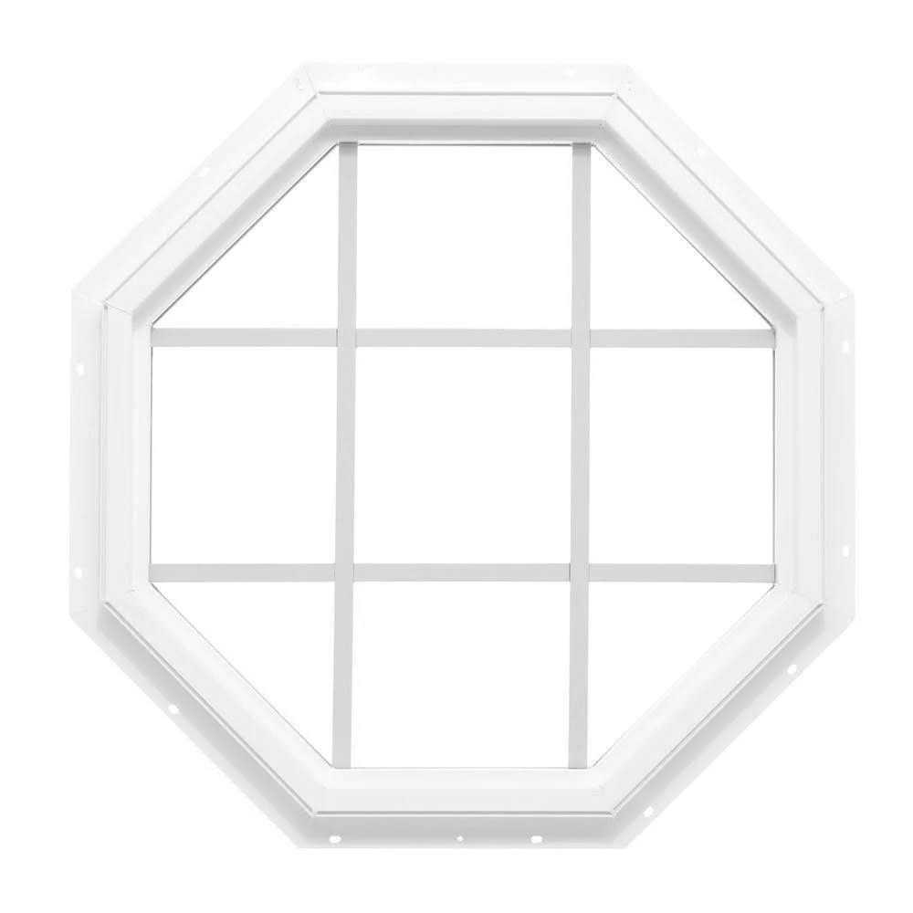 TAFCO WINDOWS 22 in. x 29 in. Utility Fixed Picture Vinyl Window with Grid VBS2229PS - Zenithce