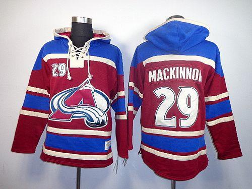 Avalanche #29 Nathan MacKinnon Red Sawyer Hooded Sweatshirt Stitched Jersey - Zenithce