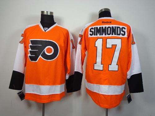Flyers #17 Wayne Simmonds Orange Stitched Jersey - Zenithce