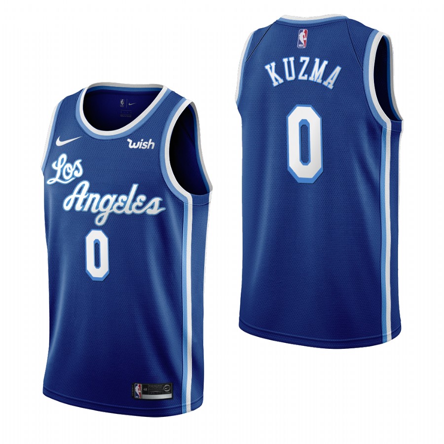 Los Angeles Lakers #0 Kyle Kuzma Blue 2019-20 Classic Edition Stitched Jersey - Zenithce