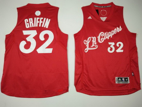 Los Angeles Clippers #32 Blake Griffin adidas Red 2016 Christmas Day Stitched Swingman Jersey - Zenithce