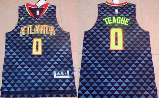 Atlanta Hawks #0 Jeff Teague Revolution 30 Swingman 2015-16 New Black Jersey - Zenithce