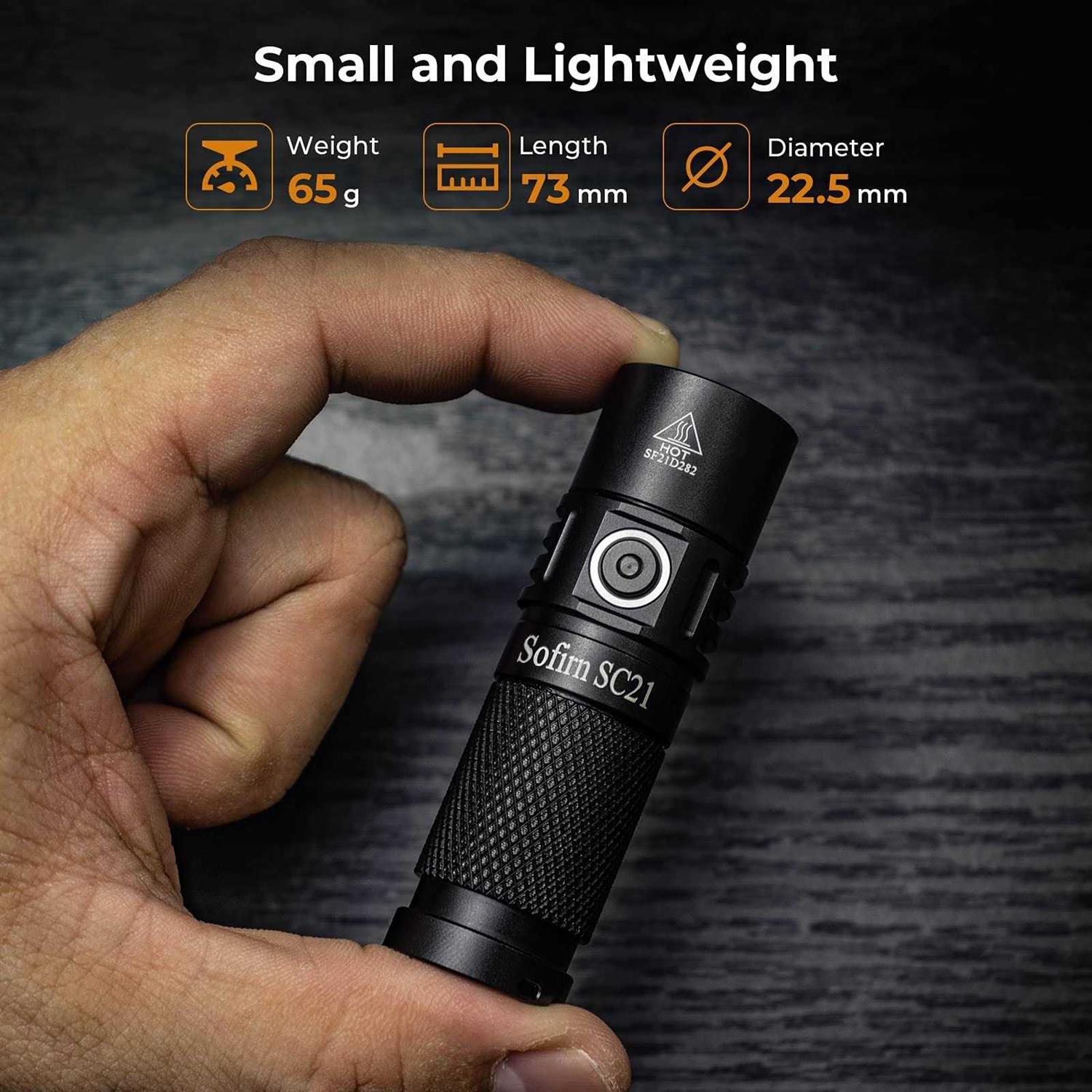 Sofirn SC21 Mini Small Flashlight 1000 Lumen USB Rechargeable Keychain Light with Super Bright LH351D LED - Zenithce
