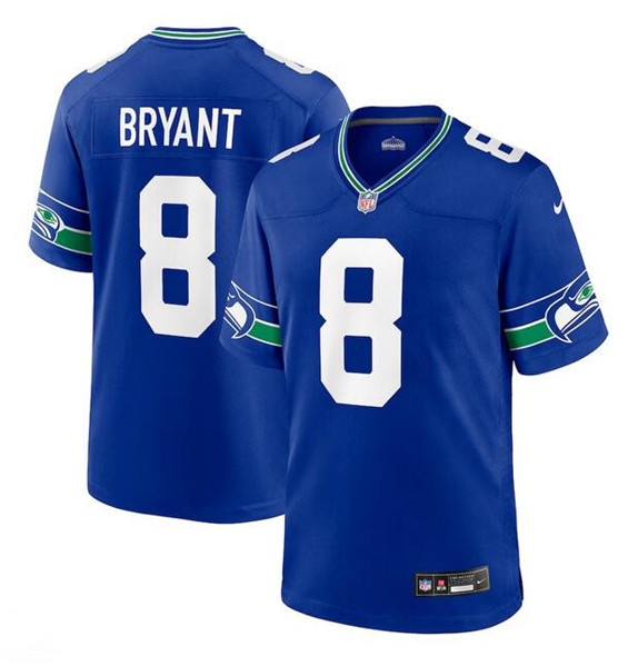 Seattle Seahawks #8 Coby Bryant Royal Throwback Player Stitched Game Jersey - Zenithce