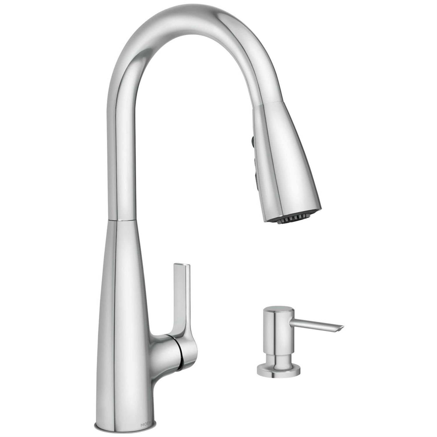 Moen 87627 Haelyn 1.5 GPM Single Hole Pull Down Kitchen Faucet - Zenithce