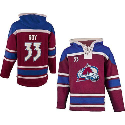Avalanche #33 Patrick Roy Red Sawyer Hooded Sweatshirt Stitched Jersey - Zenithce