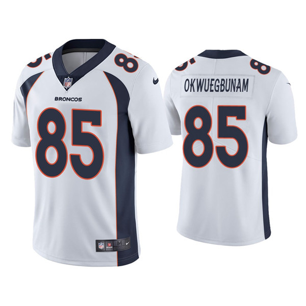Denver Broncos #85 Albert Okwuegbunam White Vapor Untouchable Limited Stitched Jersey - Zenithce