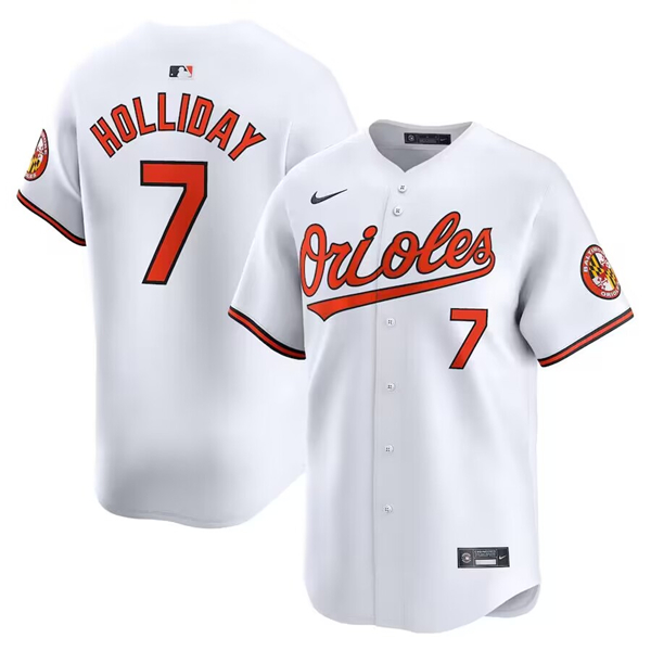 Baltimore Orioles #7 Jackson Holliday White 2024 Home Limited Cool Base Stitched Jersey - Zenithce