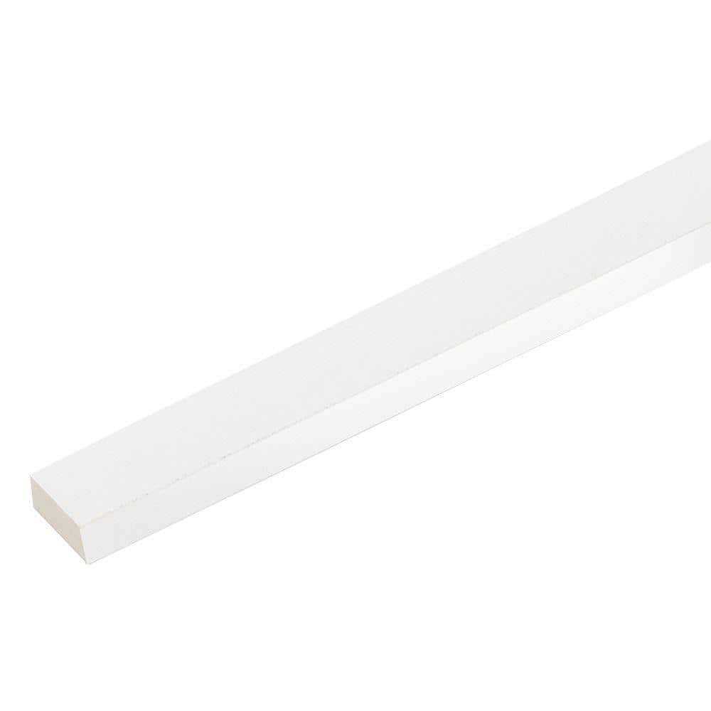 Veranda 1 in. x 8 ft. White PVC Trim - Zenithce