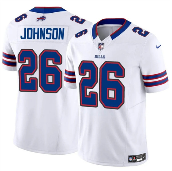 Buffalo Bills #26 Ty Johnson White 2024 F.U.S.E. Vapor Untouchable Limited Stitched Jersey - Zenithce