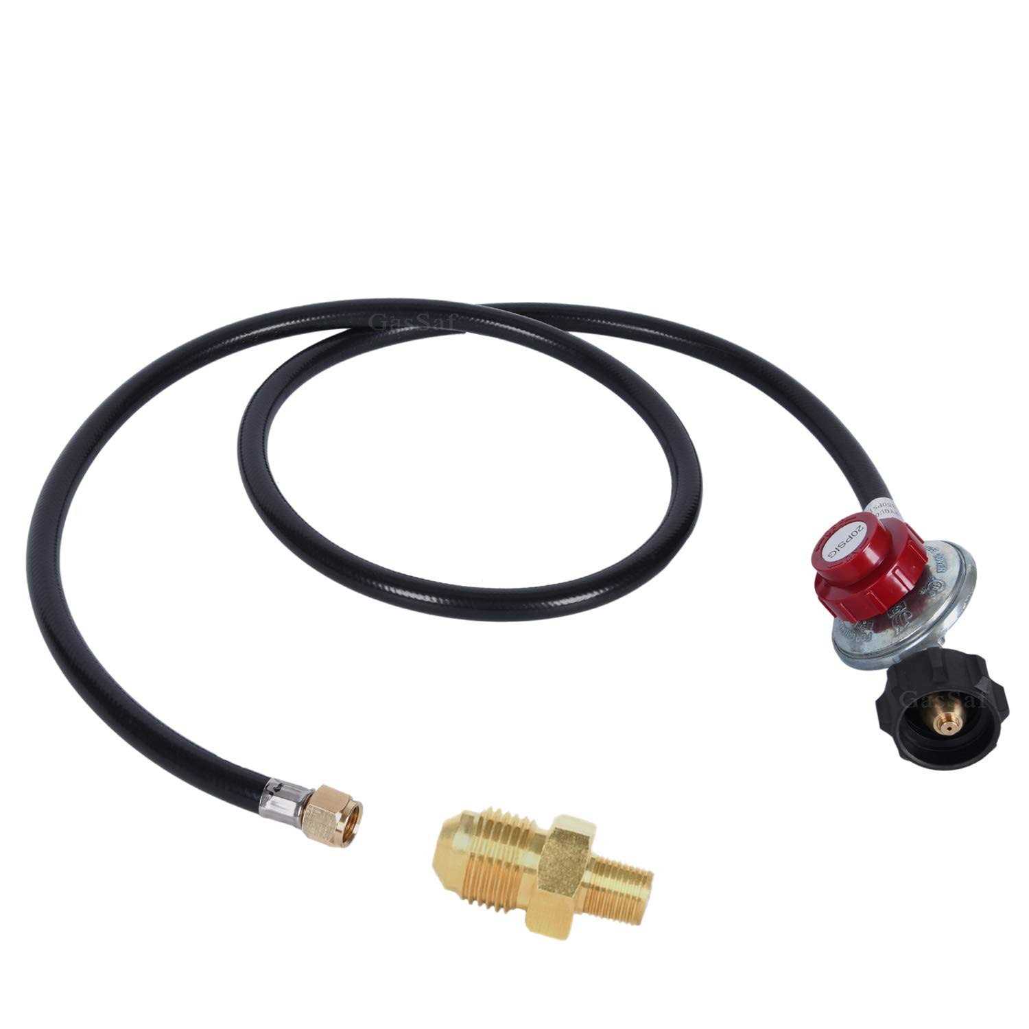 GASPRO 3/8 ID Natural Gas Hose, Low Pressure LPG Hose with Quick Connect, for Weber, Char-Broil, Pizza Oven, Patio Heater and More - Zenithce