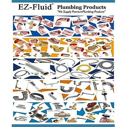 EZ-Fluid Plumbing 3/8 Male Compression To 3/8-Inch Female Comp. Stainless Steel Braided Faucet Connector Line Extension - Zenithce
