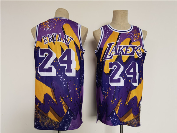 Los Angeles Lakers #24 Kobe Bryant Purple Throwback Jersey - Zenithce