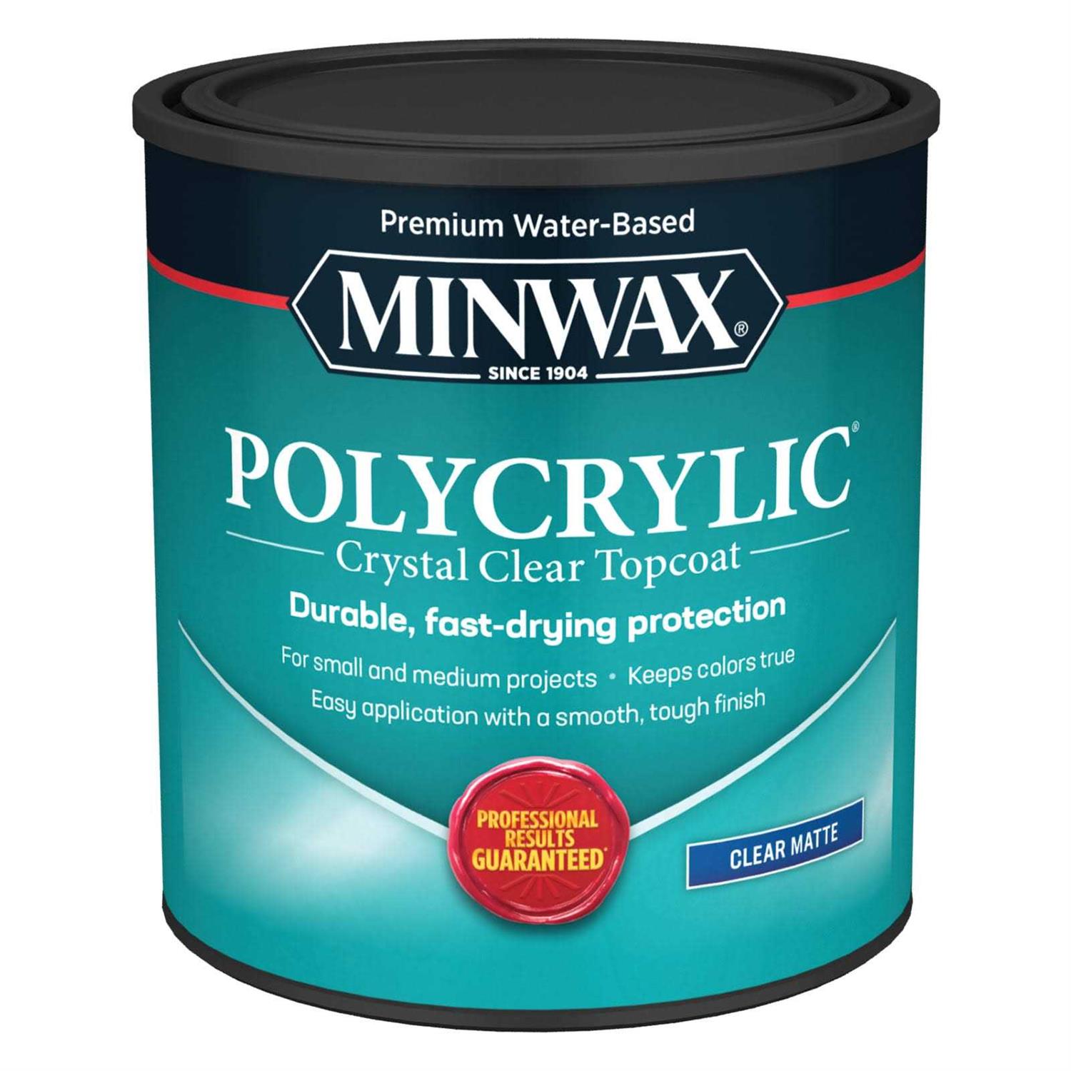 Minwax Polycrylic Clear Satin Protective Finish - Zenithce