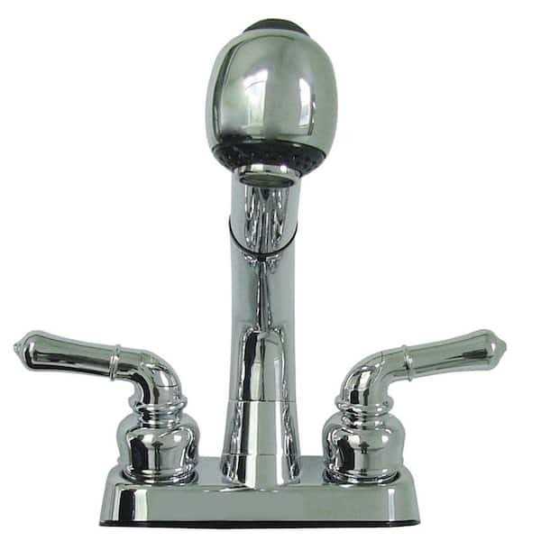 RUGGED Tub 18 in. x 24 in. Recycled Polypropylene Black Laundry Sink with 2 Hdl Non Metallic Pullout Faucet and Installation Kit N52BK1 - Zenithce