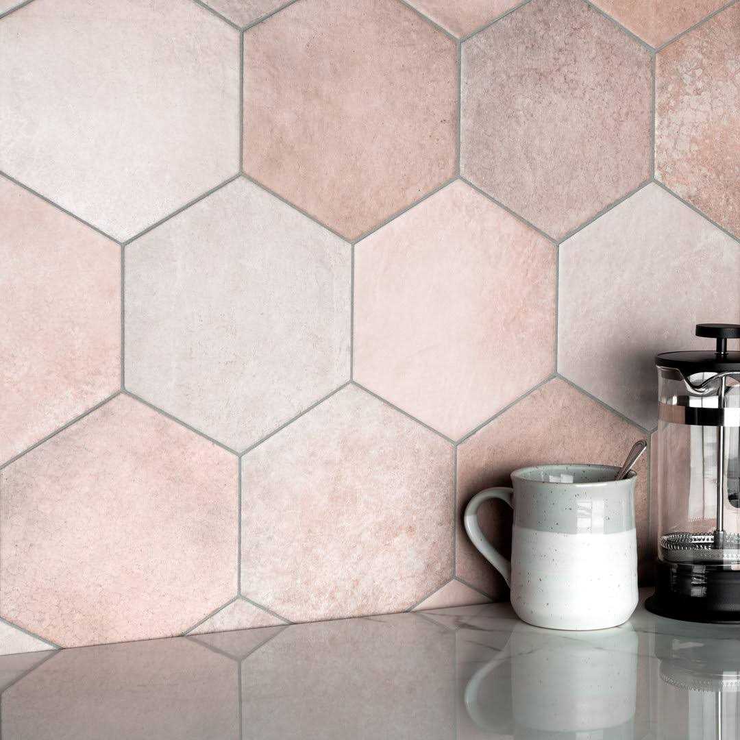 Merola Tile Heritage Hex 7 x 8 Porcelain Floor and Wall Tile - Zenithce