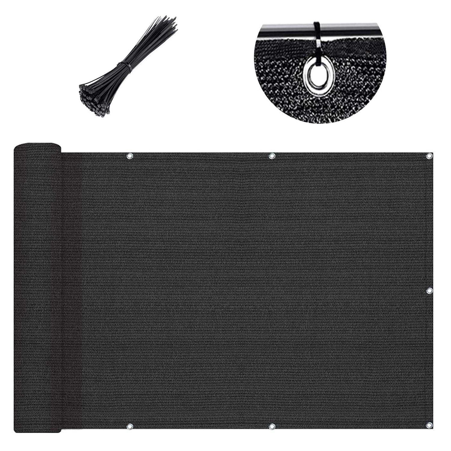Sunlax 3’x10′ Balcony Privacy Screen Fence Windscreen Cover Fabric Shade Netting Mesh Cloth With Grommets Uv Protection for Patio - Zenithce