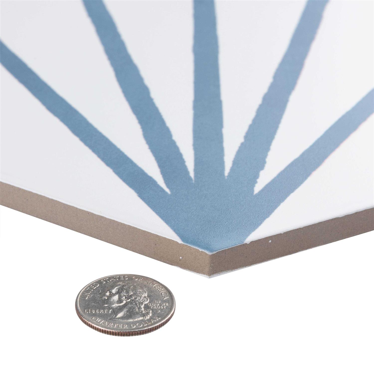 Merola Tile Horizon Hex 7-3/4 in. x 9 in. Ceramic Floor and Wall Tile - Zenithce