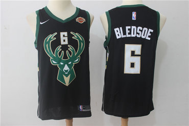 Milwaukee Bucks #6 Eric Bledsoe Black 2017-2018 Swingman Stitched Jersey - Zenithce