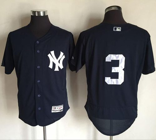 Yankees #3 Babe Ruth Navy Blue Flexbase Authentic Collection Stitched Jersey - Zenithce