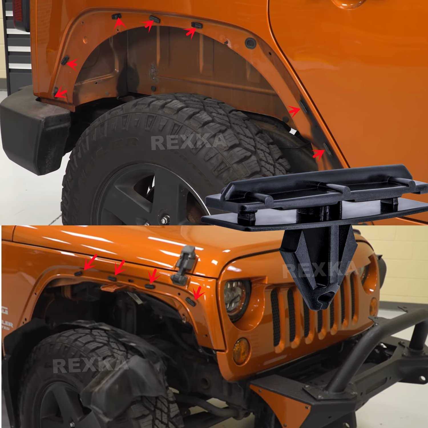 Rexka Exterior Rocker Moulding Clips for Ford Escape F-150 Mkc Ranger W715201-S300 W716351-S300 - Zenithce