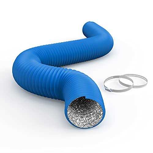 Ipower Flexible 8 Feet Aluminum Ducting 4 Layer Protection Dryer Vent Hose for Hvac Heating Cooling Ventilation and Exhaust - Zenithce