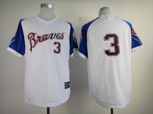 Braves #3 Dale Murphy White 1974 Throwback Stitched Jersey - Zenithce
