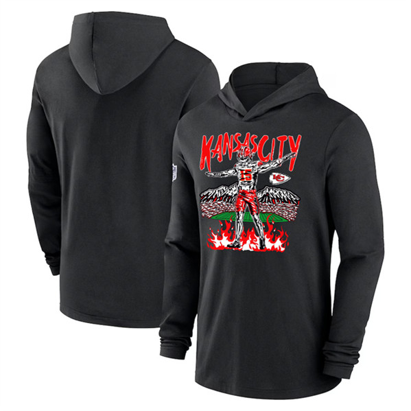 Kansas City Chiefs Black Performance Pullover Hoodie - Zenithce