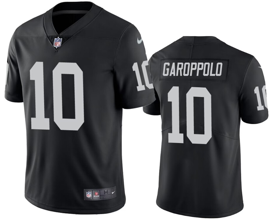 Las Vegas Raiders #10 Jimmy Garoppolo Black Vapor Untouchable Stitched Jersey - Zenithce