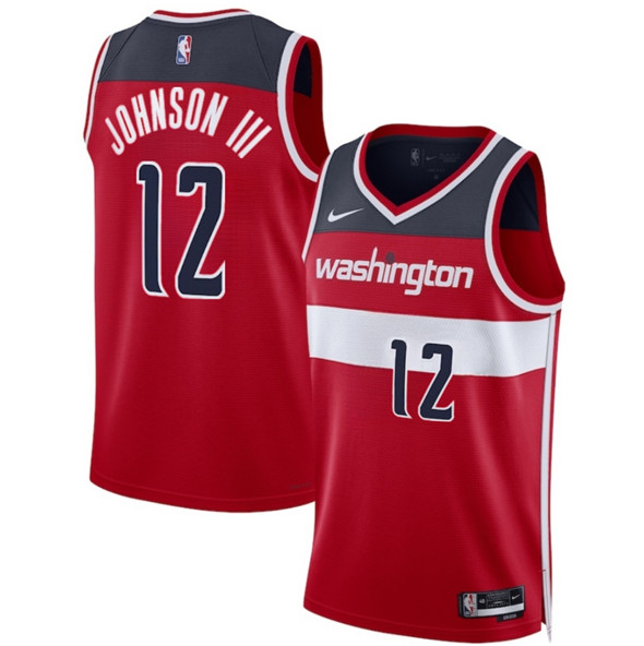 Washington Wizards #12 Tre Johnson III Red 2025 Draft Icon Edition Stitched Jersey - Zenithce