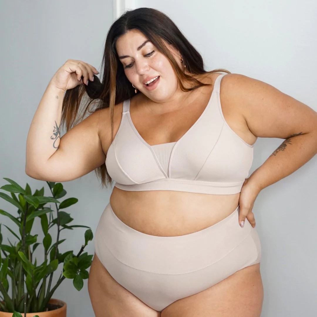 Everyday Ribbed Bra - Milk Bottle - Zenithce