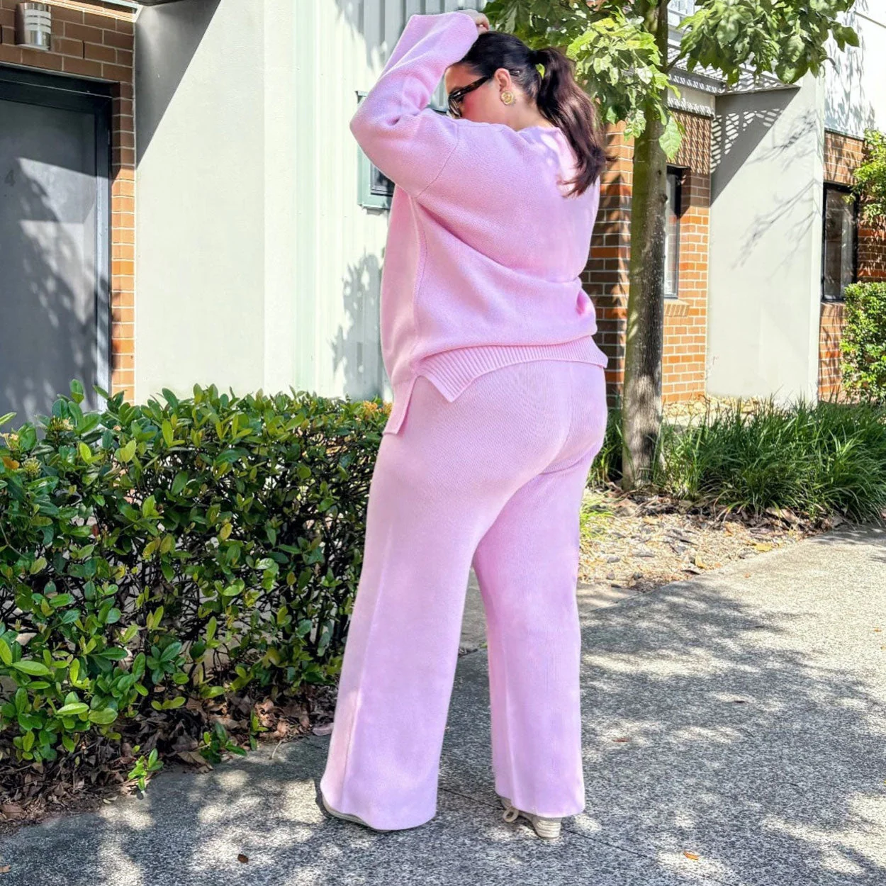 Knit Longline Jumper - P��tale de Rose - Zenithce