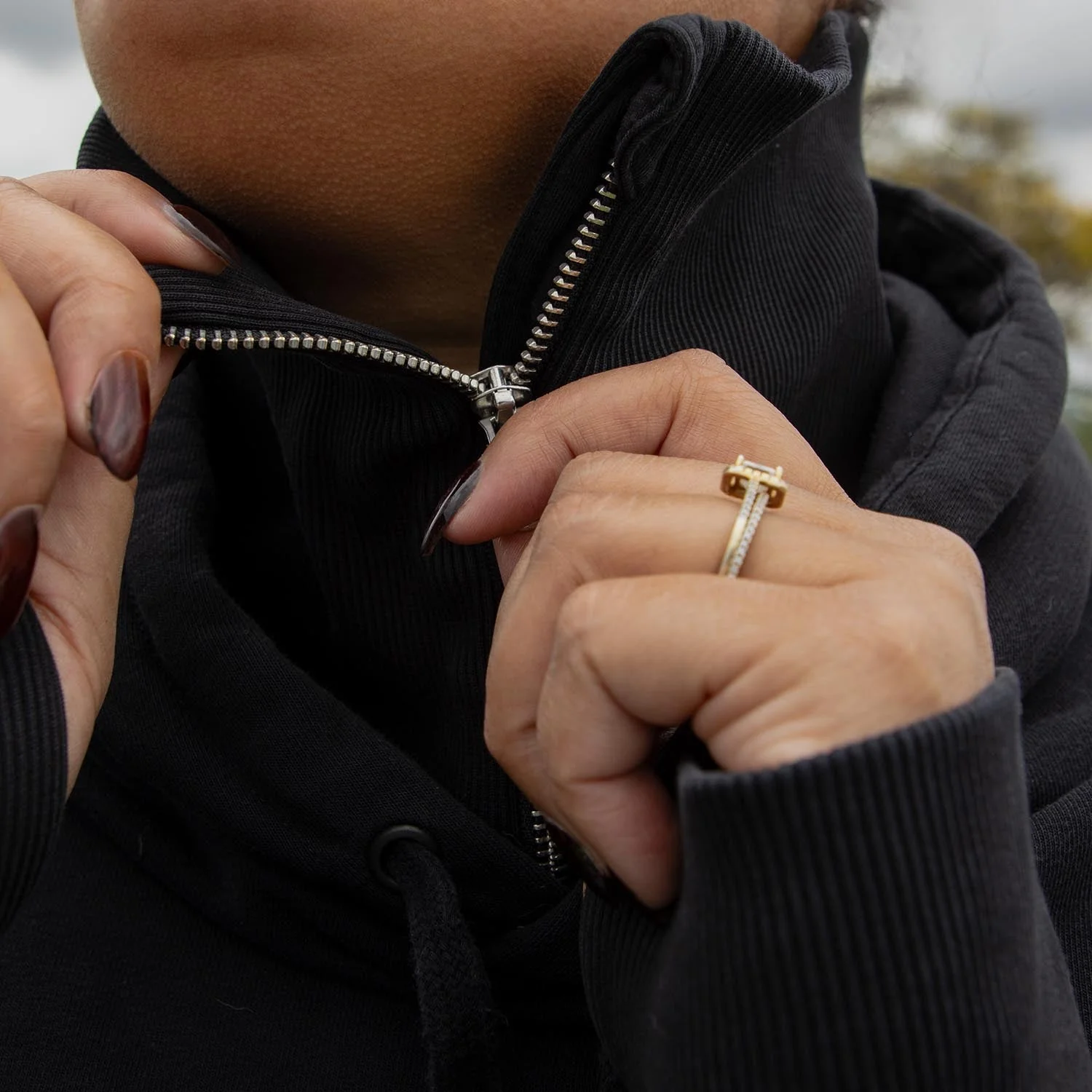 Organic Cotton Cropped Hoodie with Bow Back - Zenithce