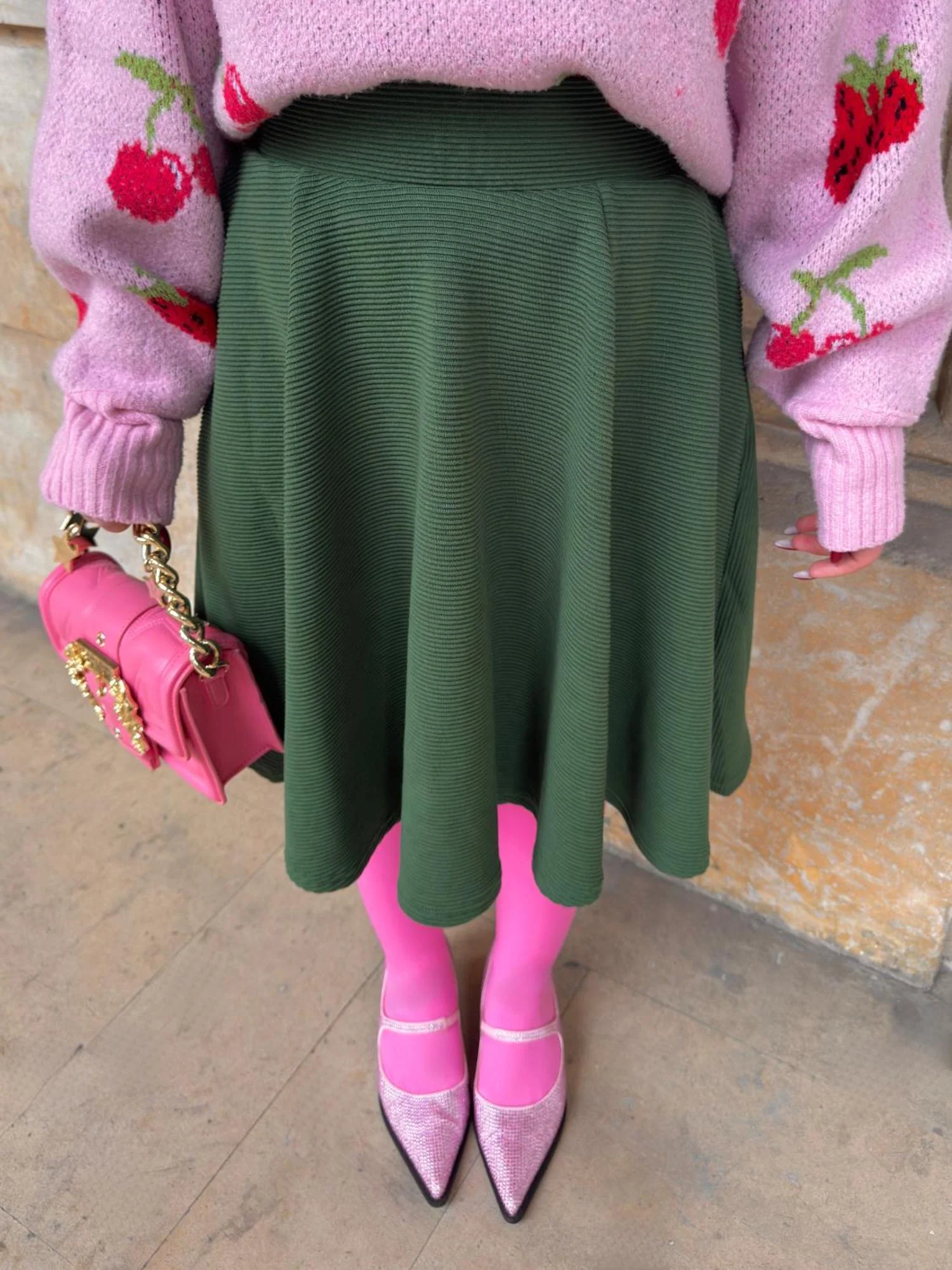 Ottoman Flare Skirt - Petit Pois - Zenithce