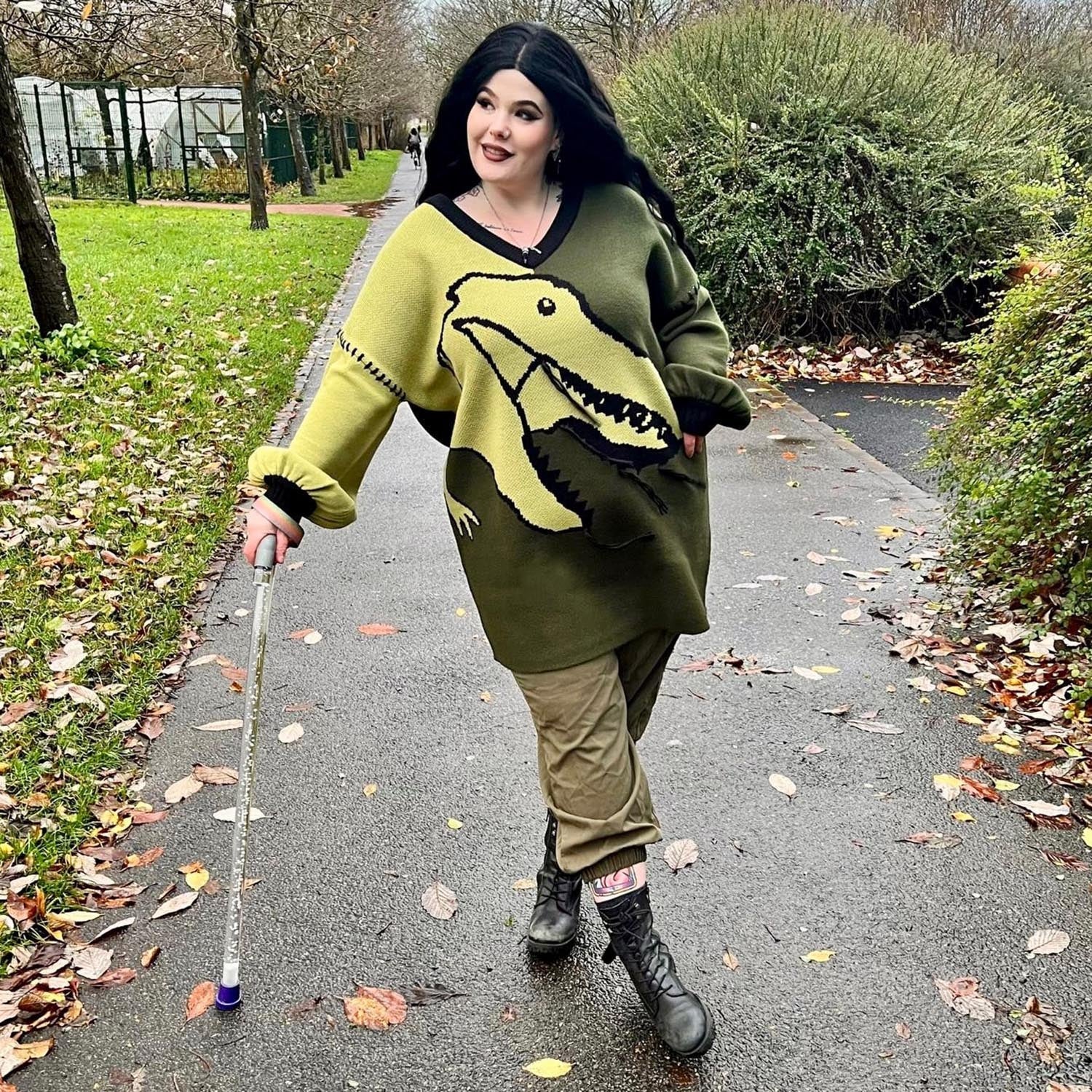 Dinosaur Jumper Dress - Rex - Zenithce