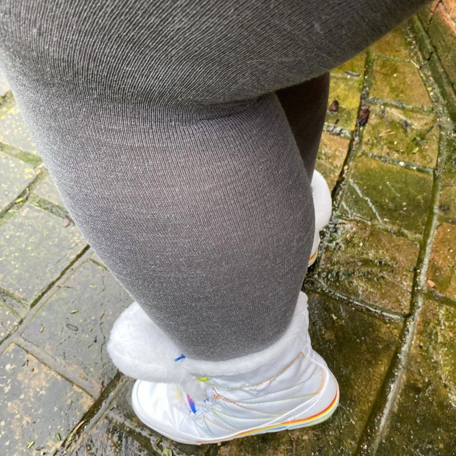 Merino Wool Tights - Silver Lining - Zenithce