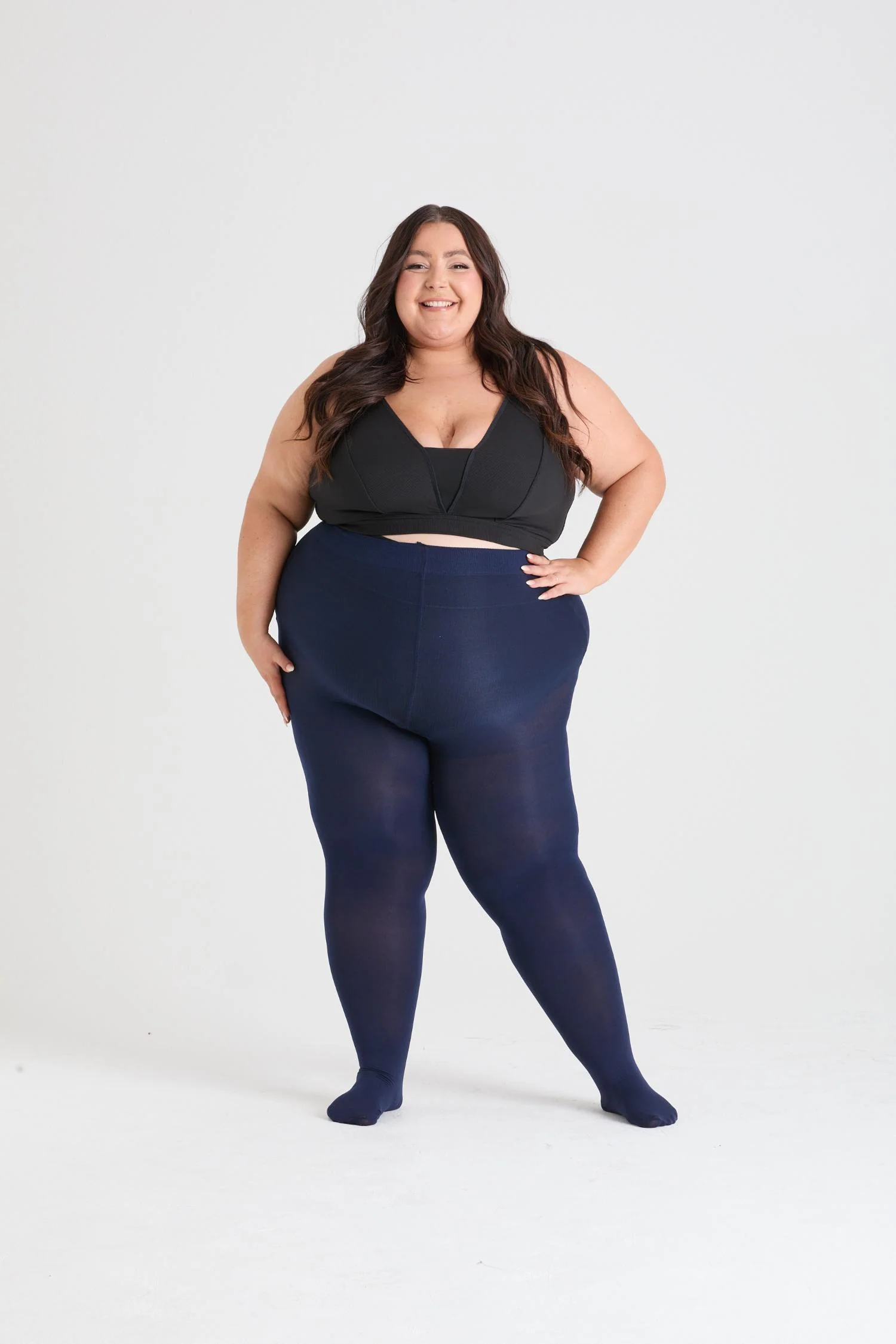 80 Denier Tights - Navy - Zenithce