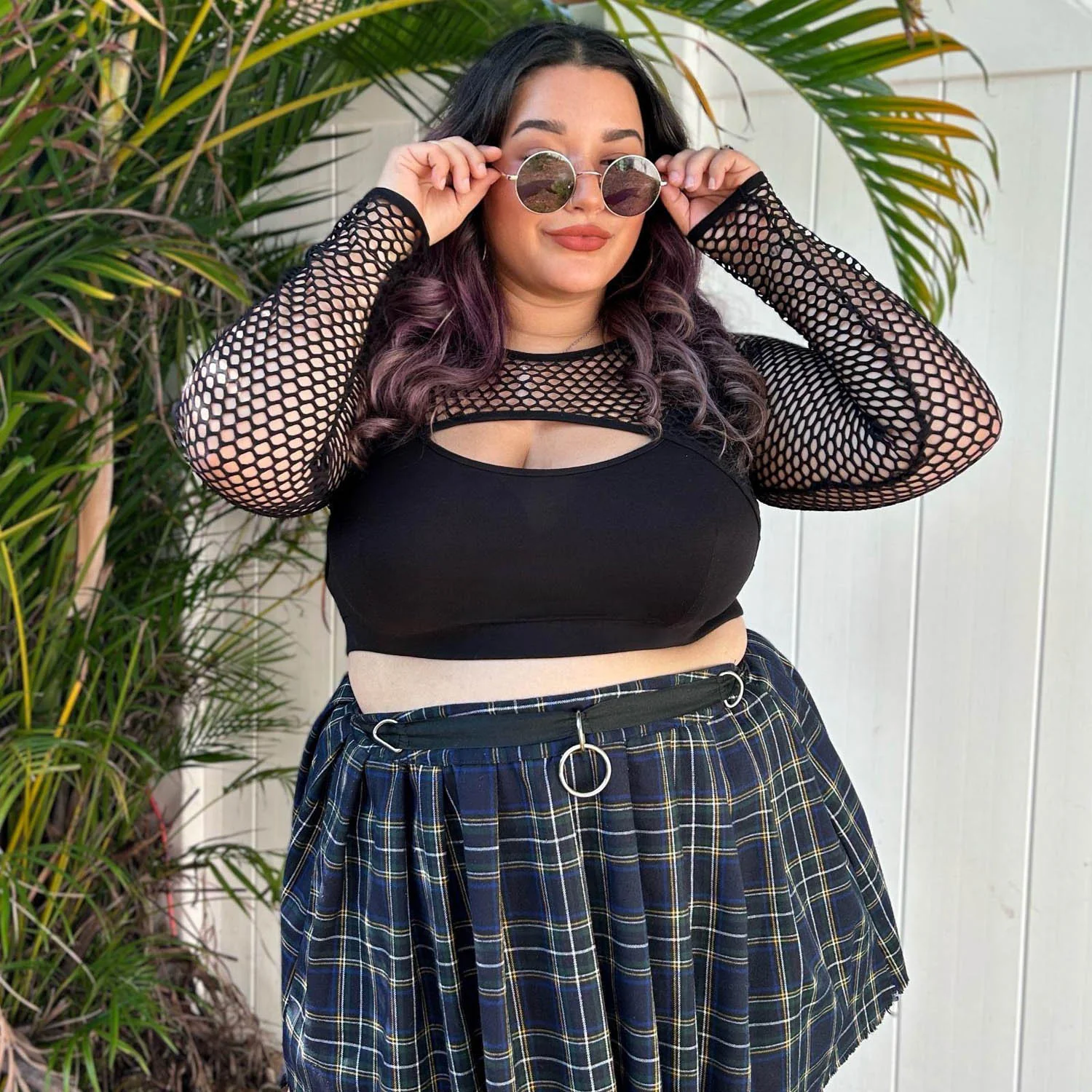 Fishnet Top - Alanis - Black - Zenithce