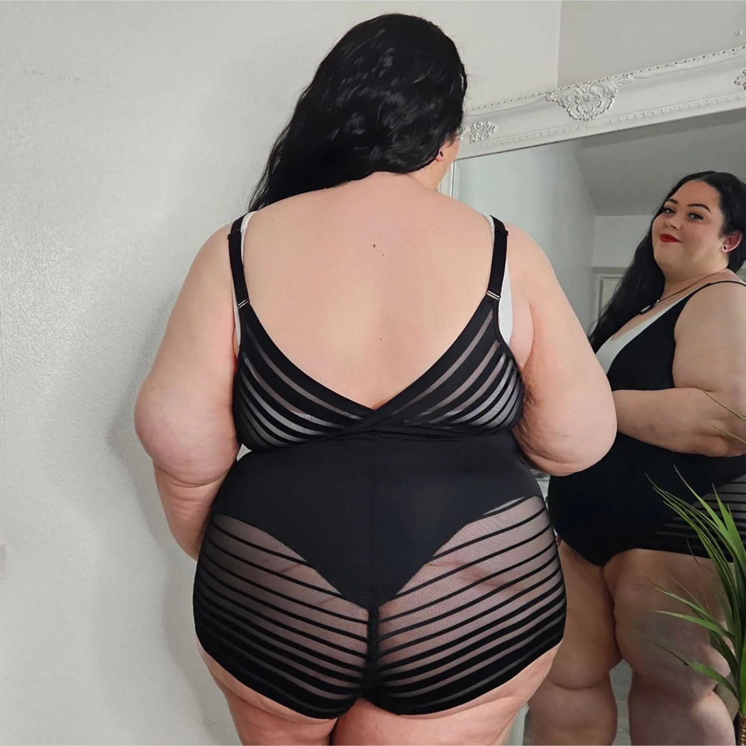 Smoothwear Open Bust Bodysuit - Black - Zenithce